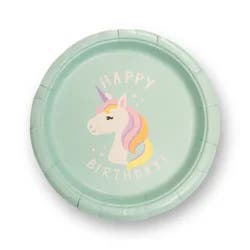 Emerge Retail 20ct 9.8" Unicorn 'Happy Birthday' Dinner Plates