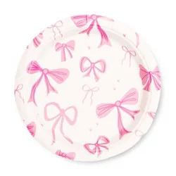 Emerge Retail 20ct 6.3" Pink Bow Snack Plates