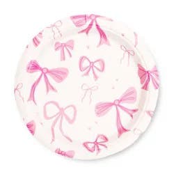 Emerge Retail 20ct 6.3" Pink Bow Snack Plates