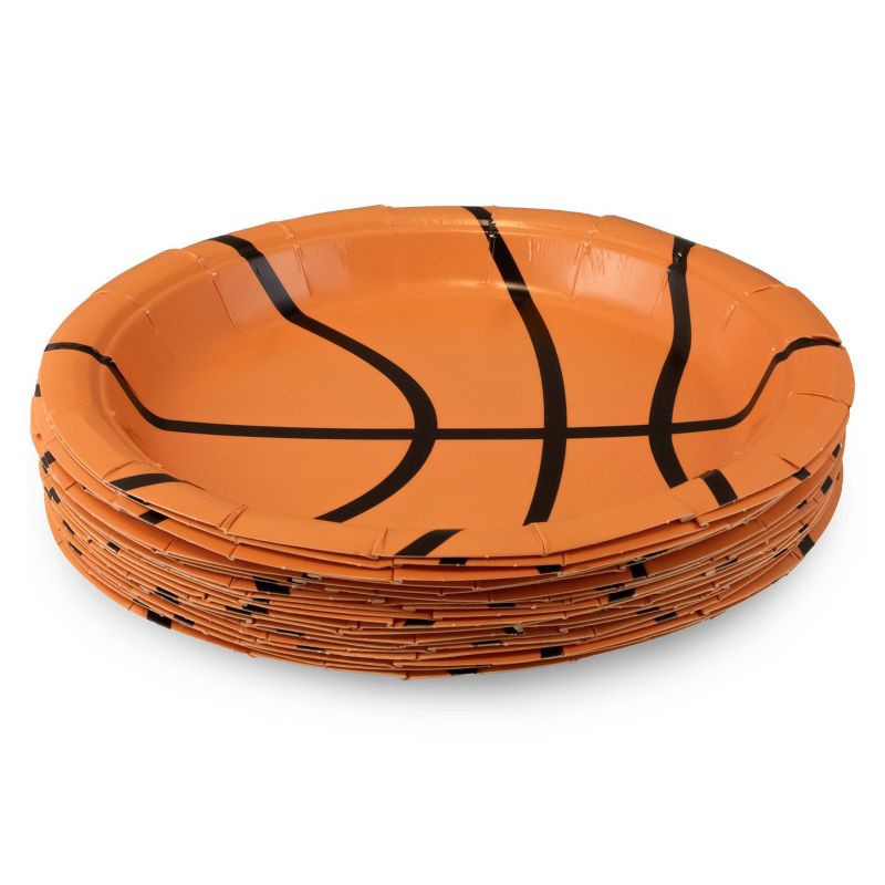 slide 2 of 3, Emerge Retail 20ct 7.9" Basketball Lunch Plates, 20 ct