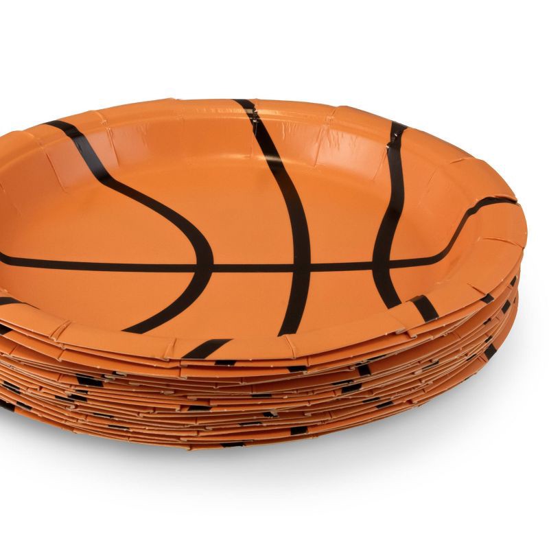 slide 3 of 3, Emerge Retail 20ct 7.9" Basketball Lunch Plates, 20 ct