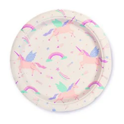 Emerge Retail 20ct 6.3" All Over Unicorn Snack Plates