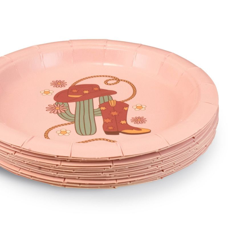 slide 3 of 3, Emerge Retail 20ct 6.3" Western Snack Plates Pink, 20 ct