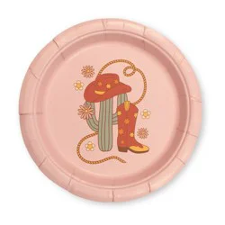 Emerge Retail 20ct 6.3" Western Snack Plates Pink
