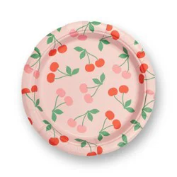 Emerge Retail 20ct 6.3" Cherry Snack Plates Pink/Red