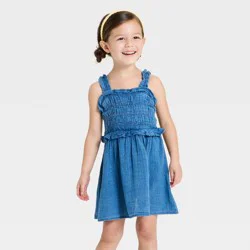 Toddler Girls' Gauze Dress - Cat & Jack™ Indigo 4T