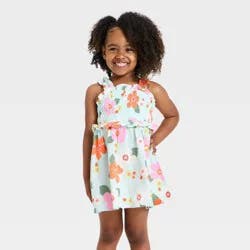 Toddler Girls' Floral Gauze Dress - Cat & Jack™ Green 18M