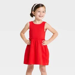 Toddler Girls' Tank Woven Dress - Cat & Jack™ Red 18M