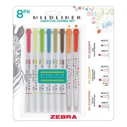Zebra 8ct Mildliner Stamp Dot Set Cotton Candy