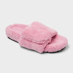 Women's Kara Faux Fur Slide Slippers - Wild Fable™ Pink 7