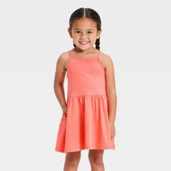 Toddler Girls' Solid Knit Dress - Cat & Jack™ Peach 18M