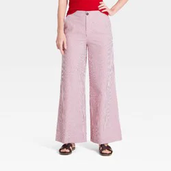 Women's Luxe Linen Trousers - A New Day™ Red 14