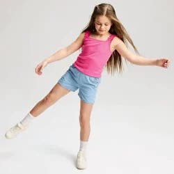 Girls' Ruffle Tank Top - Cat & Jack™ Dark Pink L