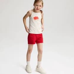 Girls' Fitted Jersey Tank Top - Cat & Jack™ Cream S