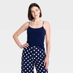 Women's Pearl Compression Cami Top - A New Day™ Navy Blue XL