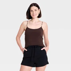 Women's Pearl Compression Cami Top - A New Day™ Brown M