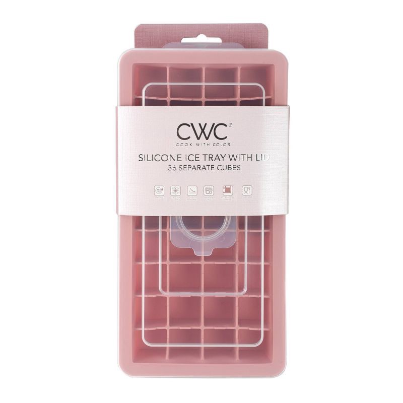 slide 2 of 5, Cook With Color Silicone Ice Tray Pink, 1 ct