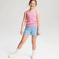 Girls' Ribbed Pointelle Tank Top - Cat & Jack™ Pink XS