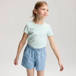 Girls' Short Sleeve Fitted Ribbed T-Shirt - Cat & Jack™ Light Mint Green S