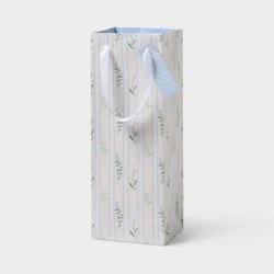 Striped Berries Wedding Spirit Gift Bag with Foil Tag Cream/Blue - Spritz™