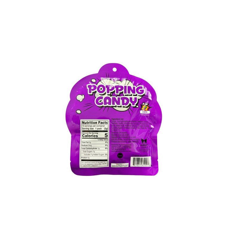 slide 2 of 4, A-Sha Foods USA Hello Kitty Kuromi Grape Flavored Popping Candy - 1.05oz/15ct, 1.05 oz, 15 ct