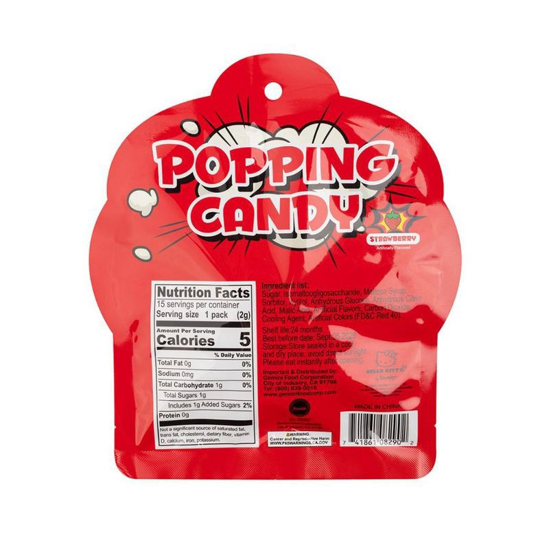 slide 2 of 4, A-Sha Foods USA Hello Kitty Strawberry Flavored Popping Candy - 1.05oz/15ct, 1.05 oz, 15 ct