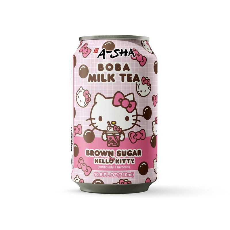 slide 1 of 4, A-Sha Foods USA Hello Kitty Brown Sugar Boba Milk Tea - 10.5 fl oz, 10.5 fl oz
