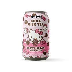 A-Sha Foods USA Hello Kitty Brown Sugar Boba Milk Tea - 10.5 fl oz