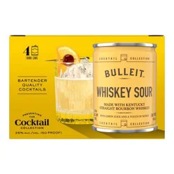 Bulleit Bourbon Sour Whiskey - 4pk/100ml Cans