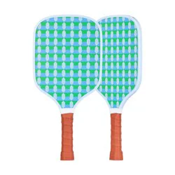 Pickle O'Joe Pickleball Paddle and Ball Set - Blue Geometric