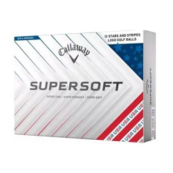 Callaway Super Soft Stars and Stripes Golf Balls - White/Red