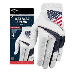 Callaway Adult Weather Spann USA Gloves - White L