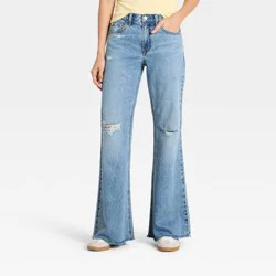 Women's Low-Rise Relaxed Denim Flare Jeans - Universal Thread™ Medium Wash 10