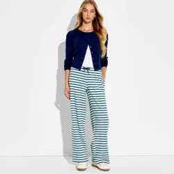 Zoe+Liv Women's Tunnel Waist Graphic Pull-On Pants - Navy Blue Striped S