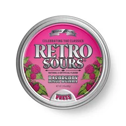 Retro Sours Raspberry Candy Tin - 2.12oz