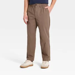 Men's Straight Leg Ripstop E-Waist Utility Pants - Goodfellow & Co™ Brown L