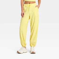 Women's Washed Jersey Jogger Pants - JoyLab™ Yellow L
