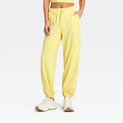 Women's Washed Jersey Jogger Pants - JoyLab™ Yellow XXL