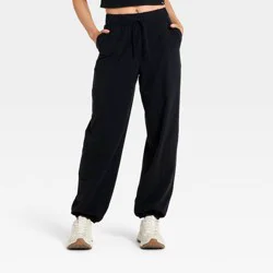Women's Washed Jersey Jogger Pants - JoyLab™ Black M