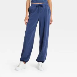 Women's Washed Jersey Jogger Pants - JoyLab™ Dark Blue XL