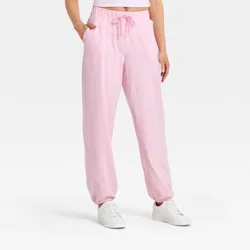 Women's Washed Jersey Jogger Pants - JoyLab™ Light Pink M