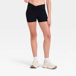 Women's Crossover Cinched Bike Shorts 3" - JoyLab™ Black XL