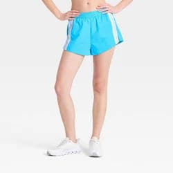 Women's Contrast Trim Woven Shorts - JoyLab™ Bright Blue XXL