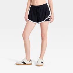 Women's Mesh Crochet Trim Shorts - JoyLab™ Black XS