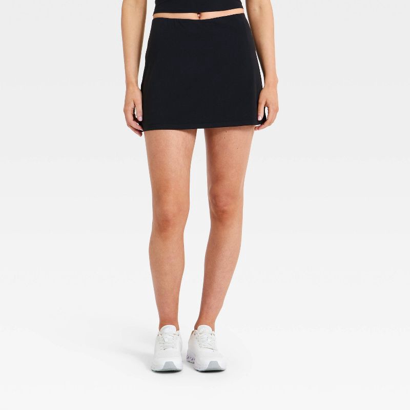 slide 1 of 4, Women's Knit Skort - JoyLab™ Black L, 1 ct