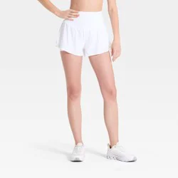 Women's Seamless Waistband Woven Shorts - JoyLab™ White XXS