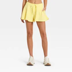 Women's French Terry Flowy Shorts - JoyLab™ Yellow L