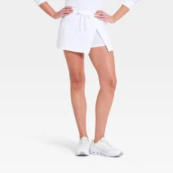 Women's Washed Jersey Slit Skort - JoyLab™ White XS