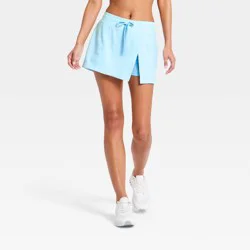 Women's Washed Jersey Slit Skort - JoyLab™ Light Blue XXS