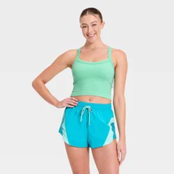 Women's Seamless Cropped Support Tank Top - JoyLab™ Green L